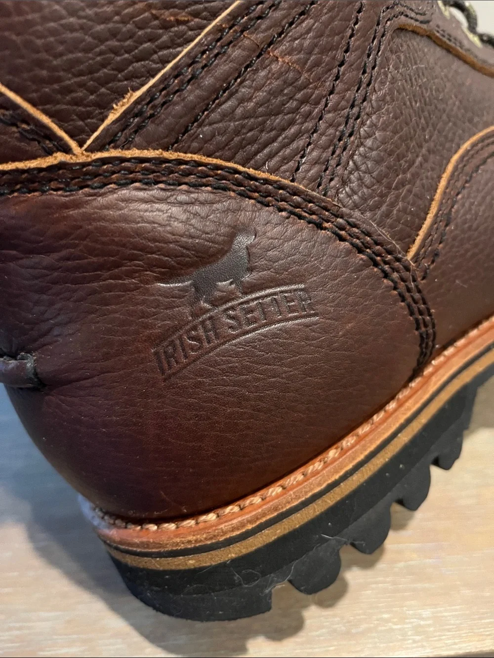 Irish Setter Dark Brown Leather Lace-Up Work Boots